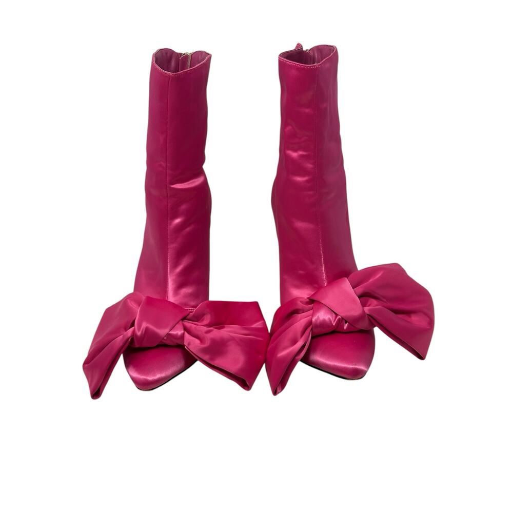 Pink Elephant hot pink Iconic Bow heel booties size 42